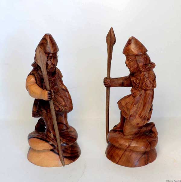 Carved Crusaders Chess Set