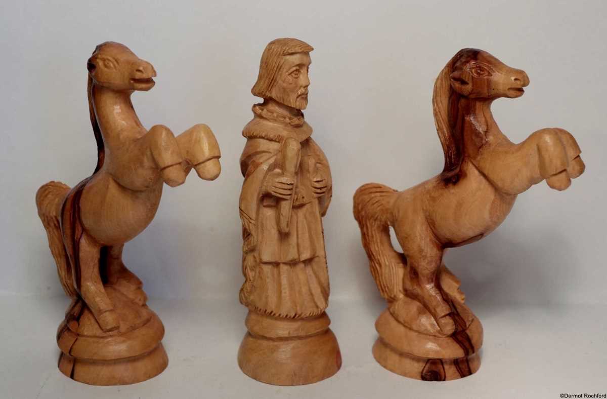 Carved Crusaders Chess Set