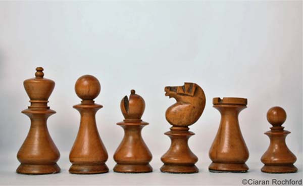 Rare Antique Dublin Chess Set