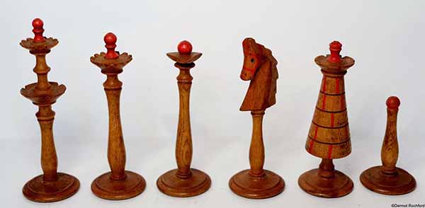 Antique Jaques Club chess set,