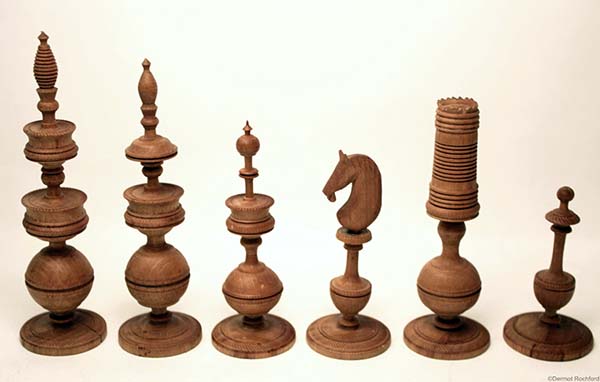 Rare German Perwood Selenus  Chess Set