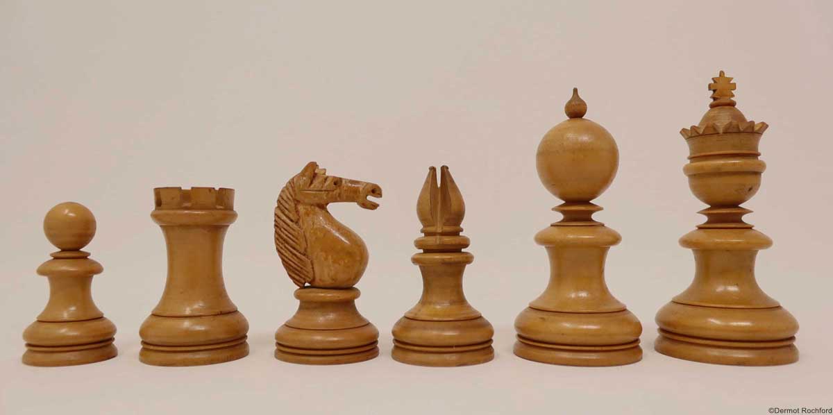 Antique Hallett Chess Set