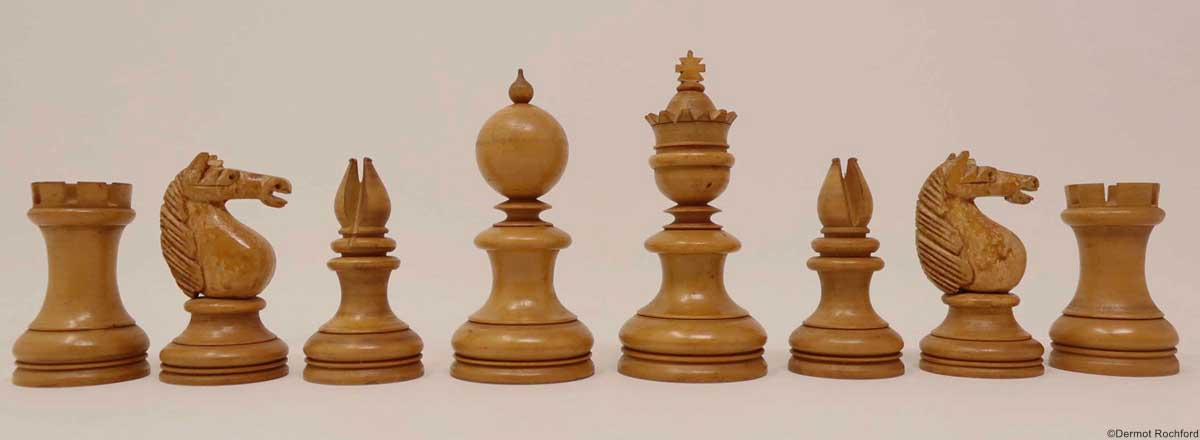 Antique Hallett Chess Set