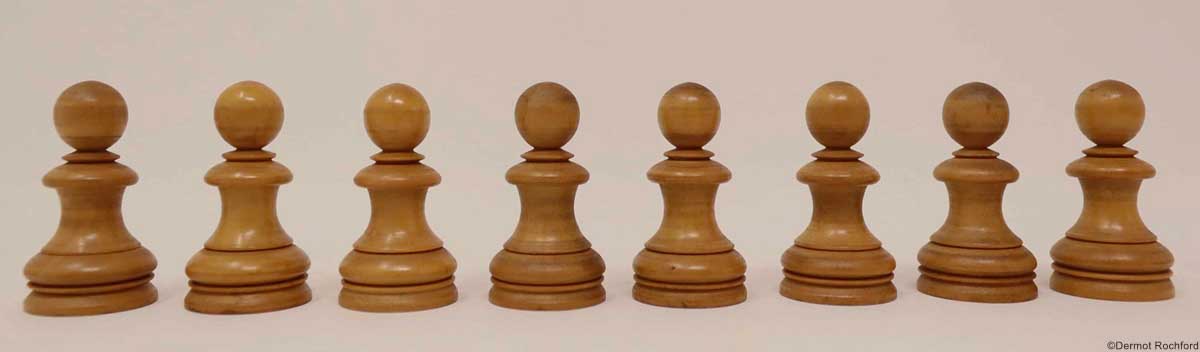 Antique Hallett Chess Set