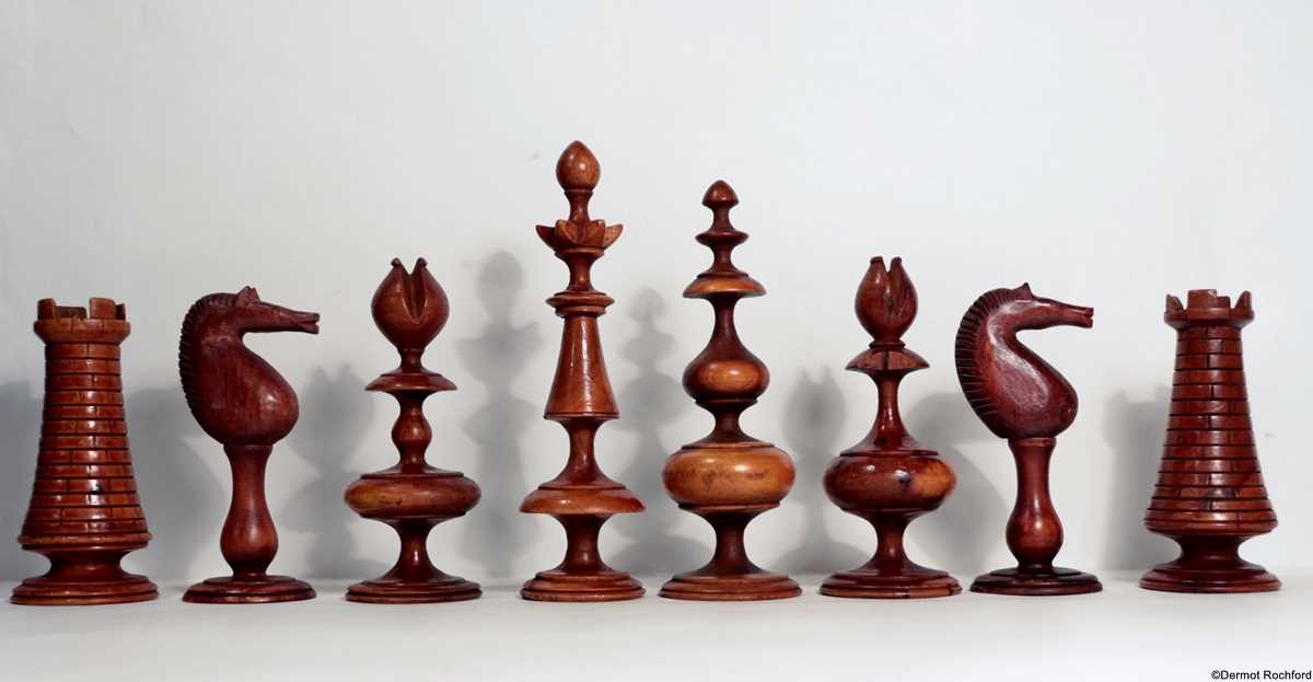 Antique Irish Killarney Chess Set