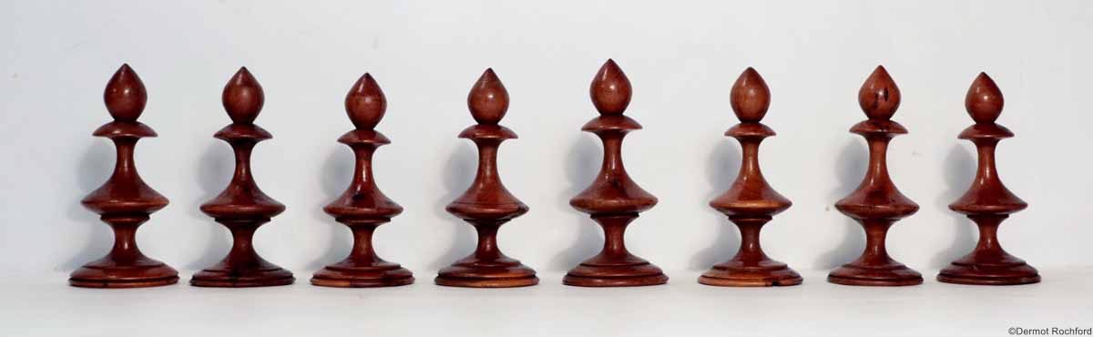 Antique Irish Killarney Chess Set