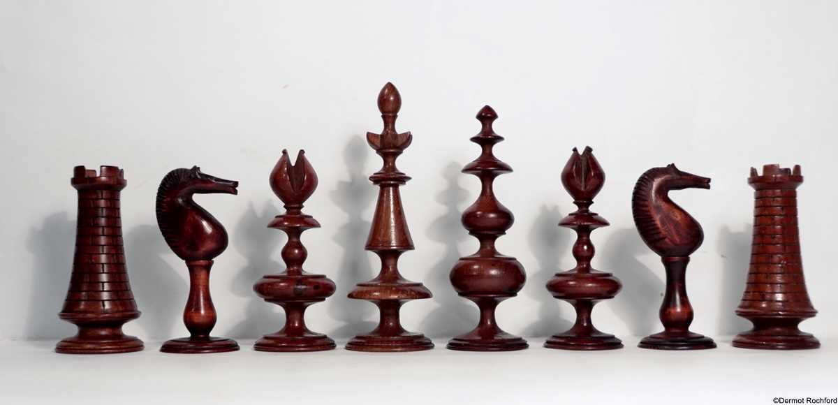 Antique Irish Killarney Chess Set