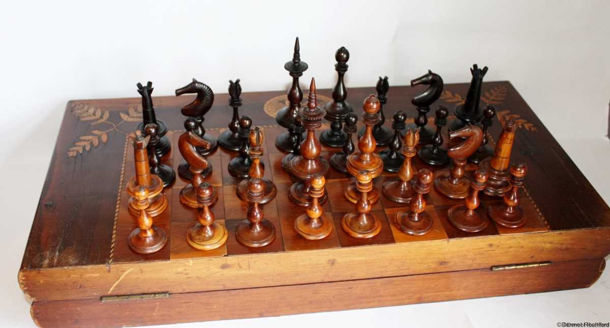 Antique  Killarney Chess Set