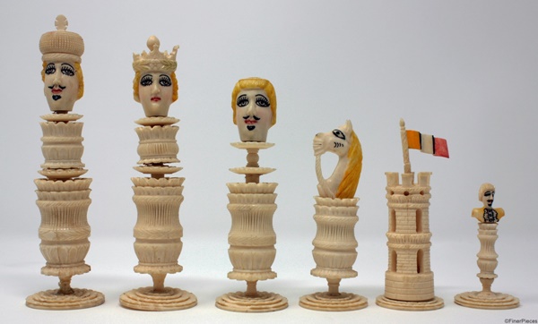 Vintage Bust Chess Set