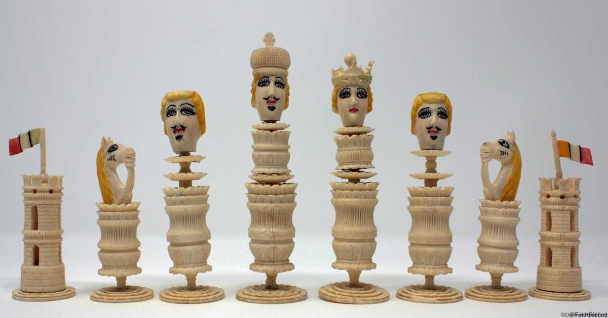 Antique Mexican Chess Set