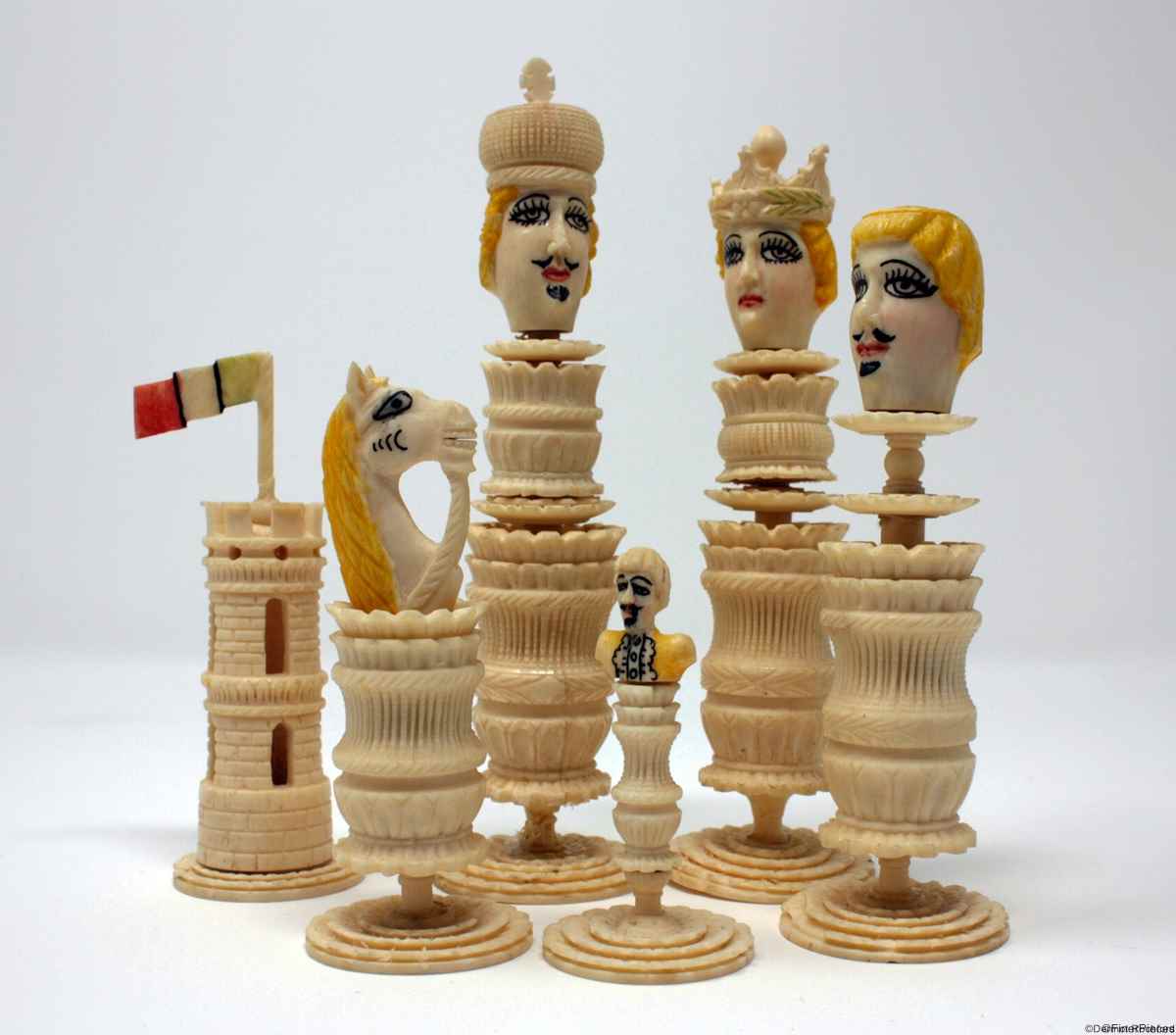 Antique Mexican Chess Set