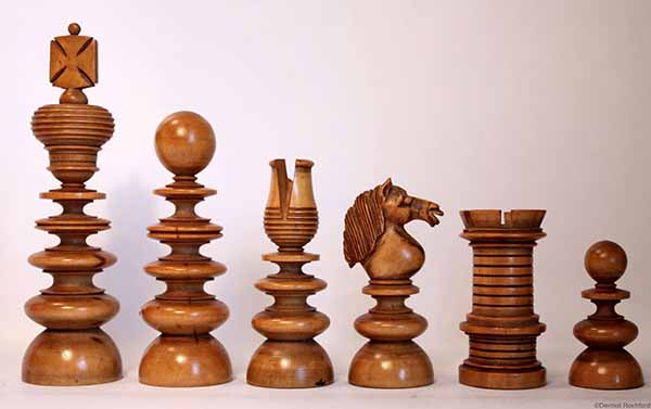 Fine German Morphy Gilt Metal Chess Set
