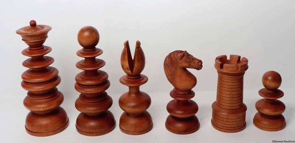 Antique English Chess Set probably by Merrfield