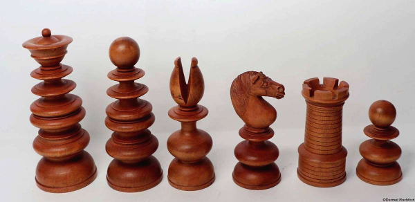 Wooden Chess Pieces - French Metro Antiques