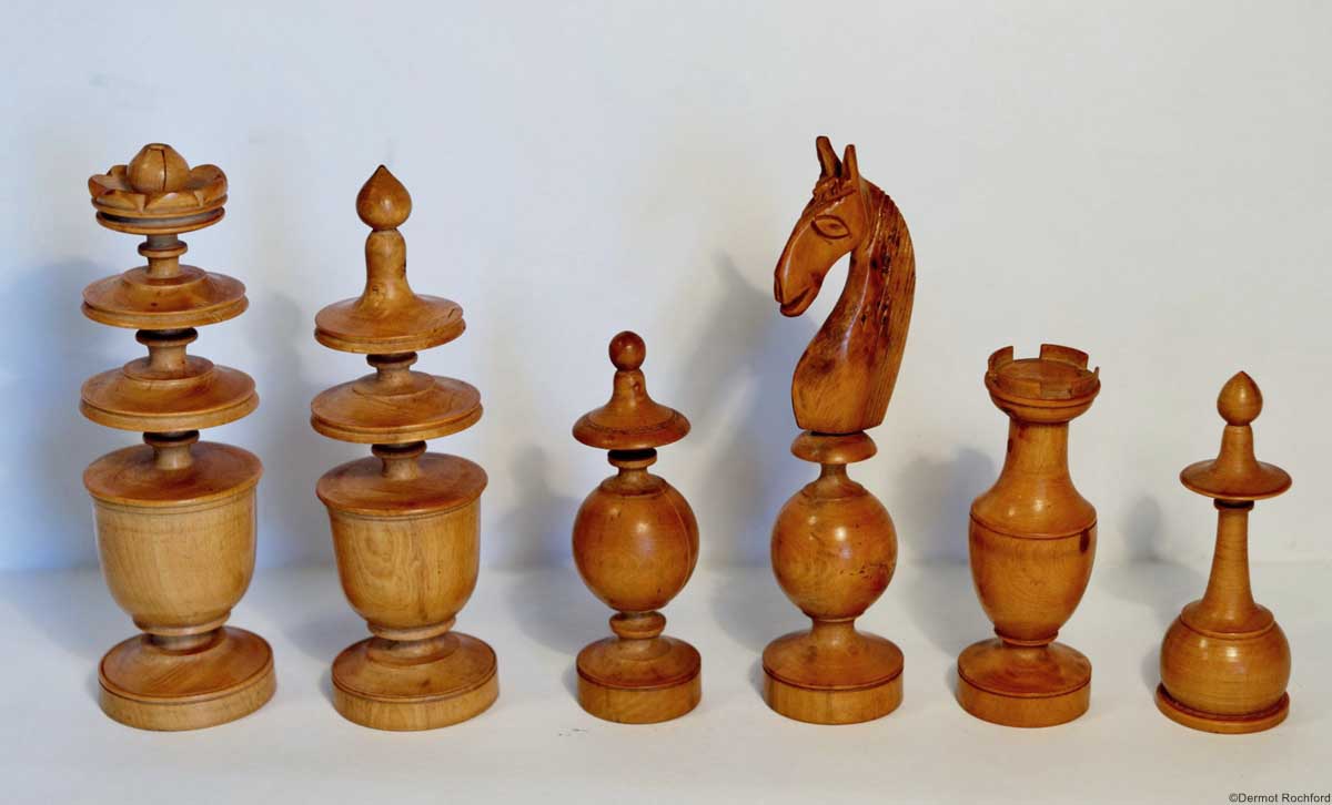 Antique French Regence Chess Set