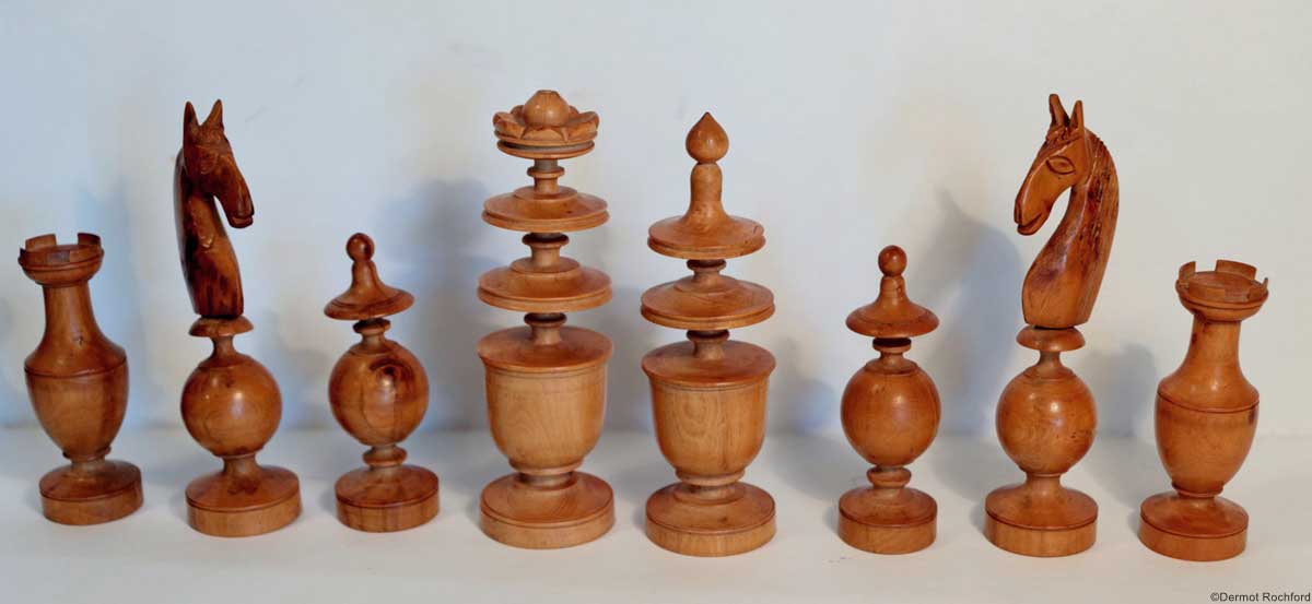 Antique French Regence Chess Set