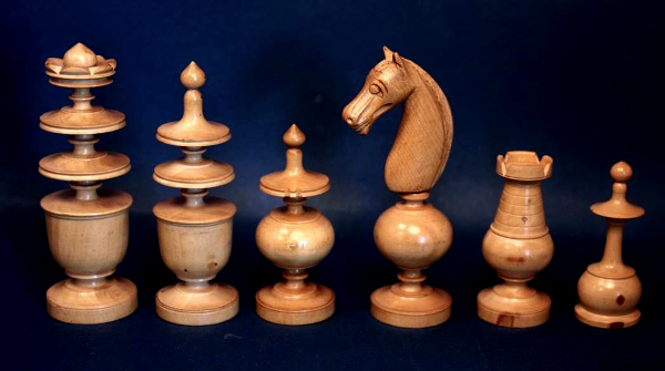 Antique  French Regence Chess Set