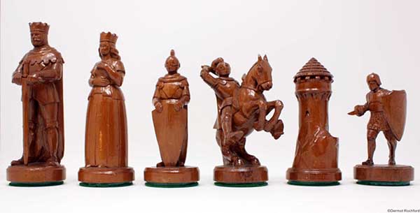 Finerpieces Antique Chess Sets For, Antique Hand Carved Wooden Chess Set