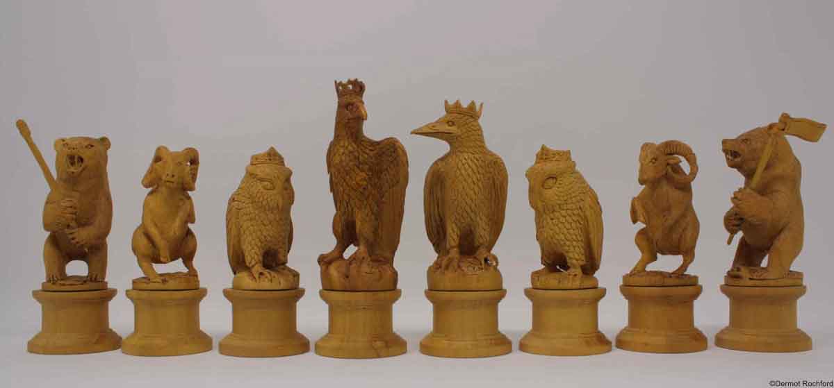 Fine Carved Chess Set