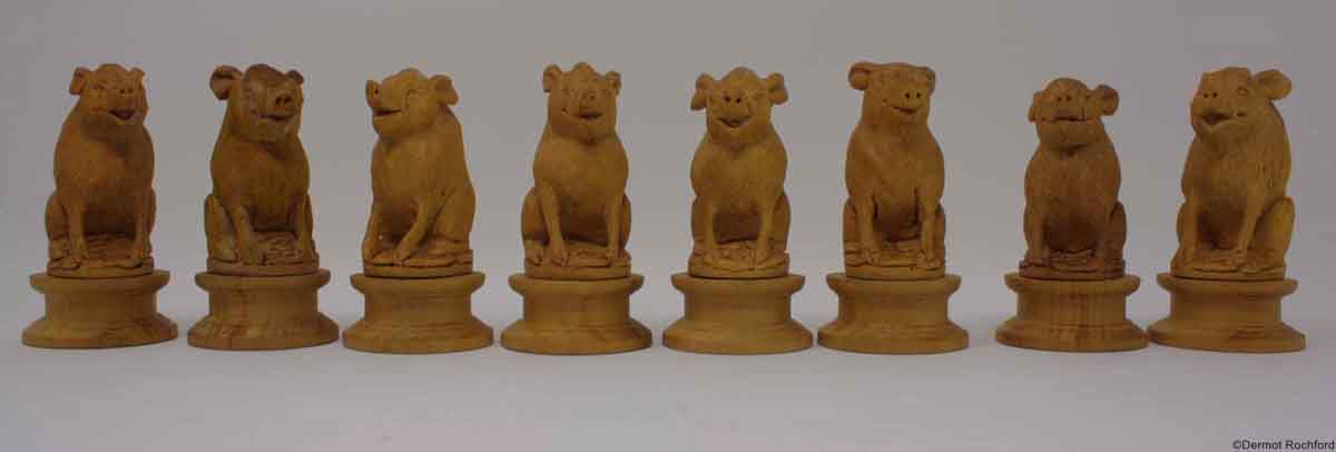 Fine Carved Chess Set