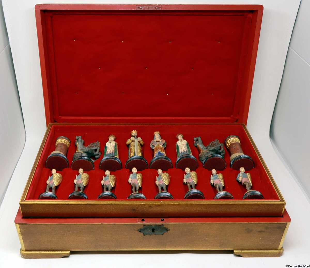 Antique Italian Bone Chess Set