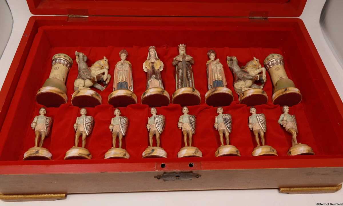 Antique Italian Bone Chess Set