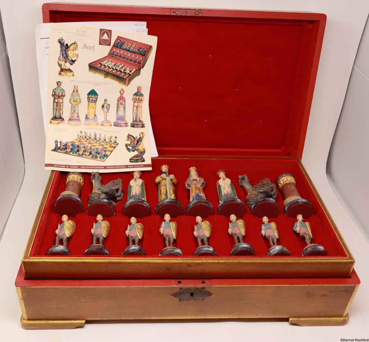Antique Italian Bone Chess Set