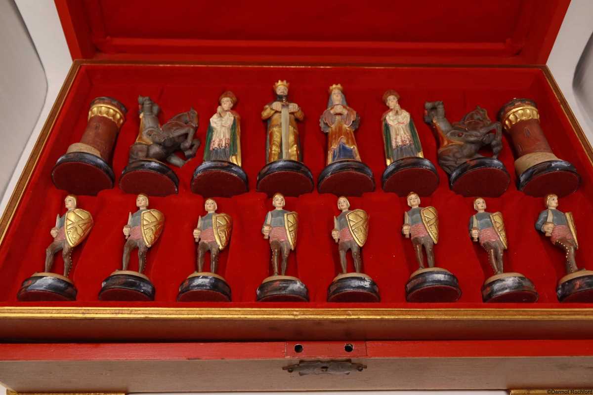 Antique Italian Bone Chess Set