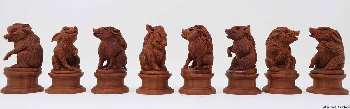 Fine Carved Chess Set