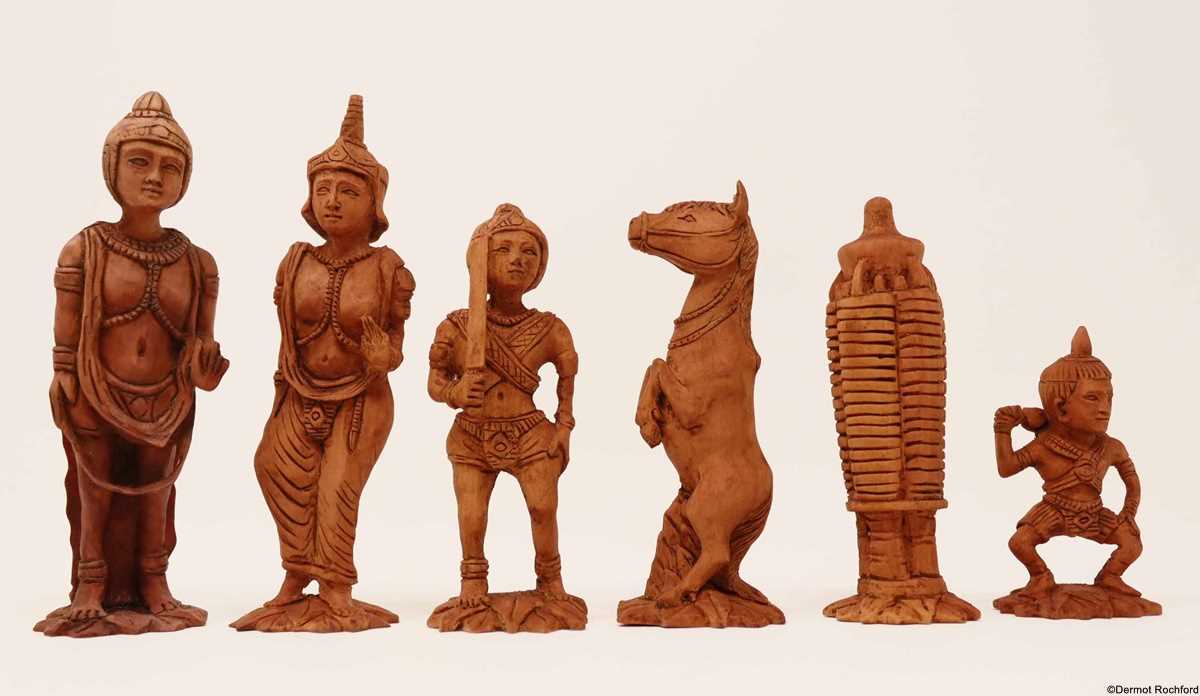 Hand carved eastern chess set