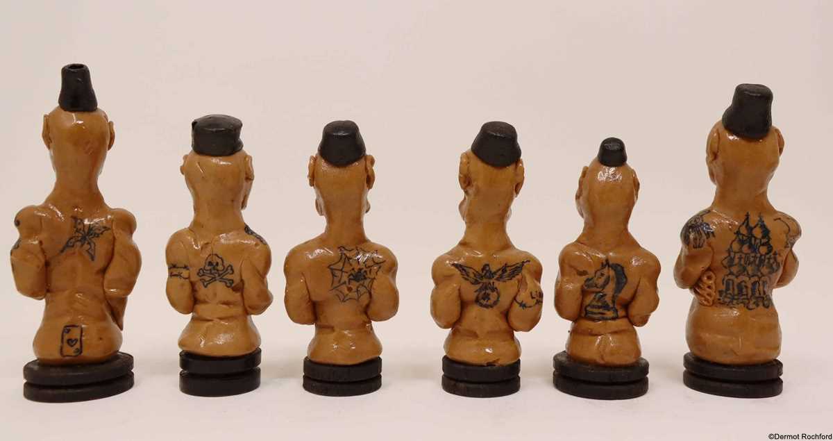 Vintage Eastern European Bread Chess Set