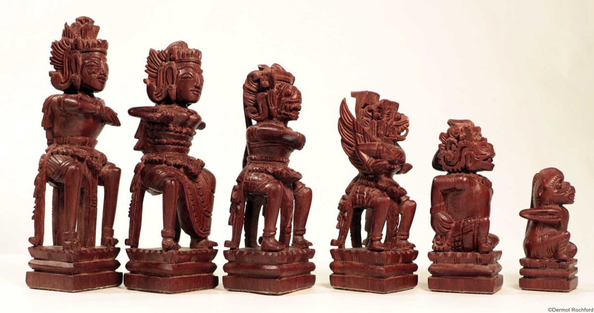 Vintage Balinese Chess Set