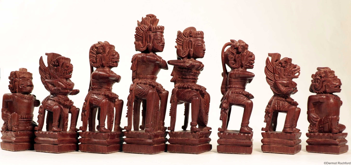Vintage Balinese Chess Set