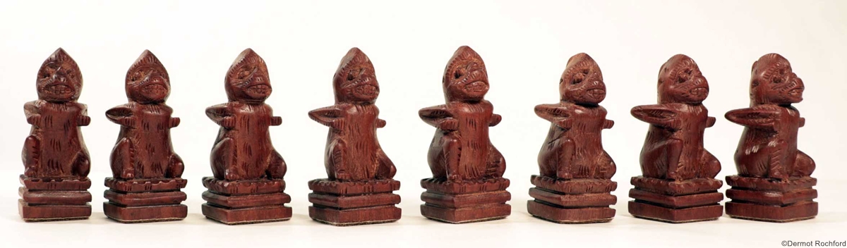 Vintage Balinese Chess Set