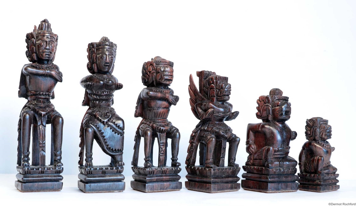 Vintage Balinese Chess Set