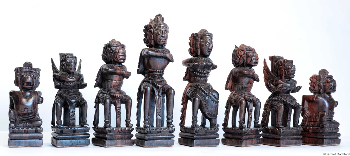 Vintage Balinese Chess Set