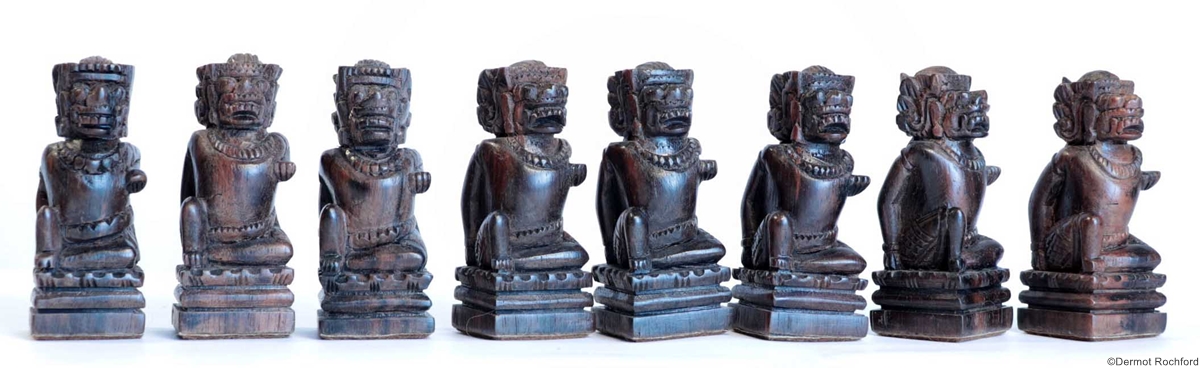 Vintage Balinese Chess Set