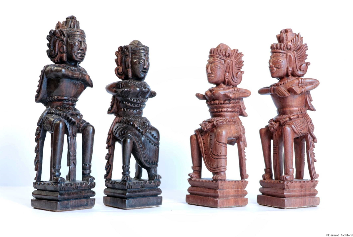 Vintage Balinese Chess Set