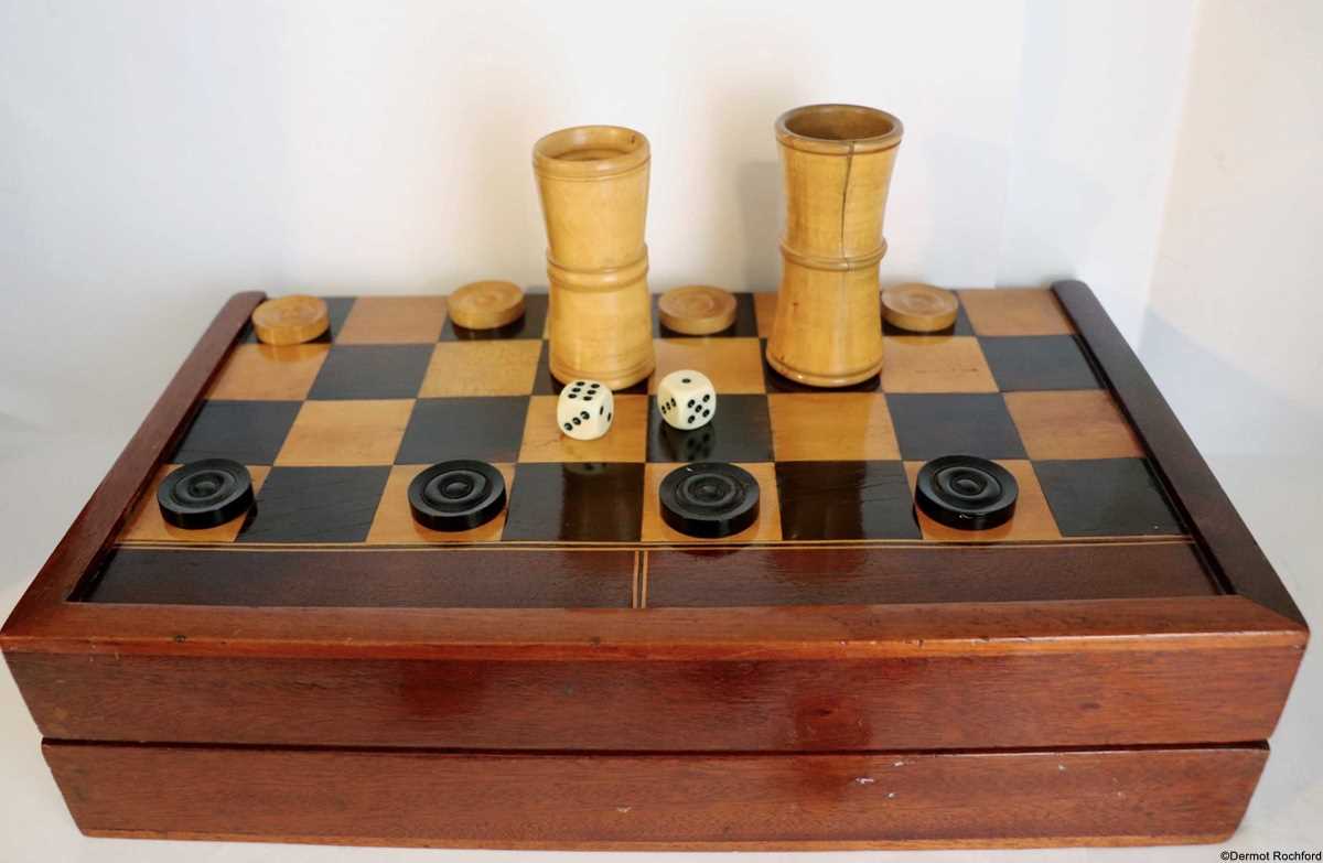 Antique chess background board
