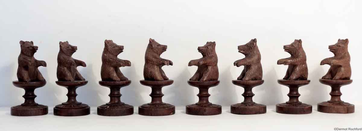 Antique Bears of Berne Chess Set