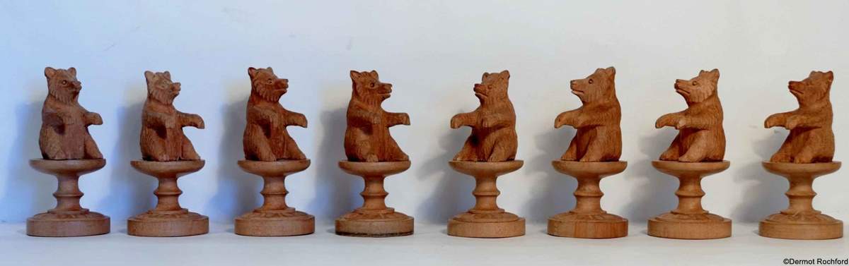 Antique Bears of Berne Chess Set