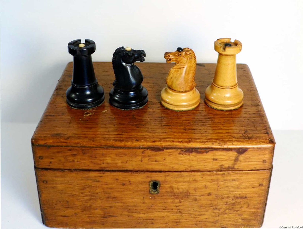 Antique English Whitty  Chess Set