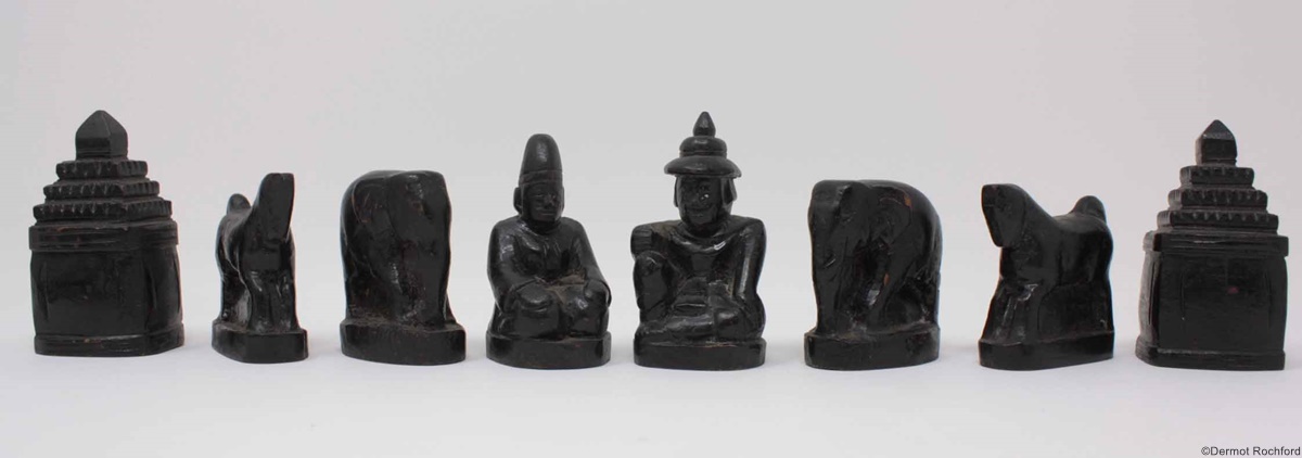 Vintage Burmese Chess Set