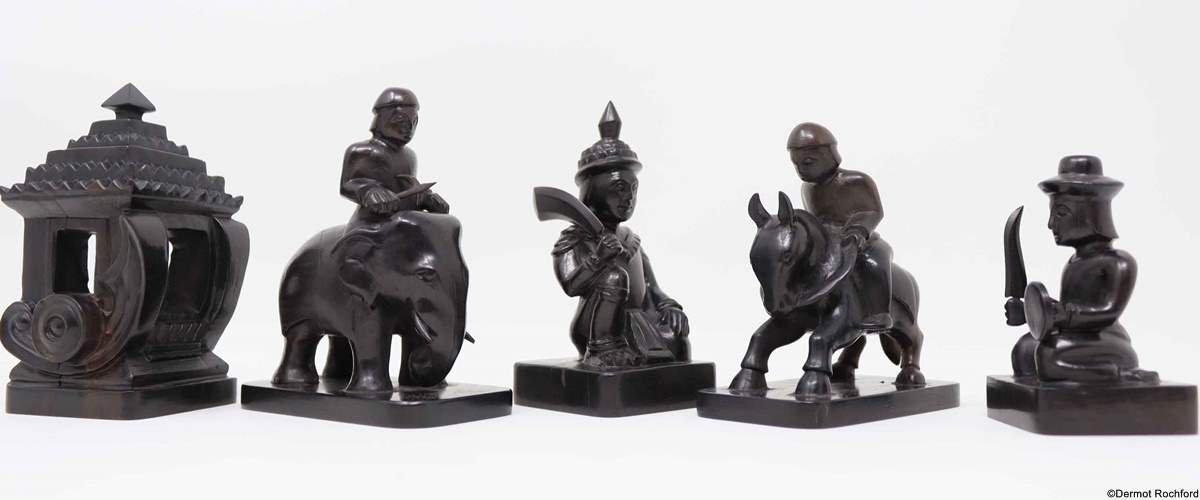 Carved Burmese Chess Set