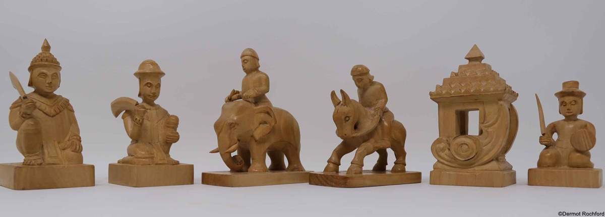 Carved Burmese Chess Set