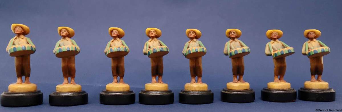 Rare Vintage Anri Caribbean Chess Set