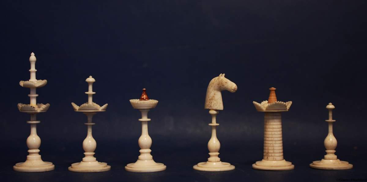 Antique Danish Chess Set