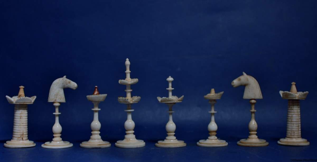 Antique Danish Chess Set