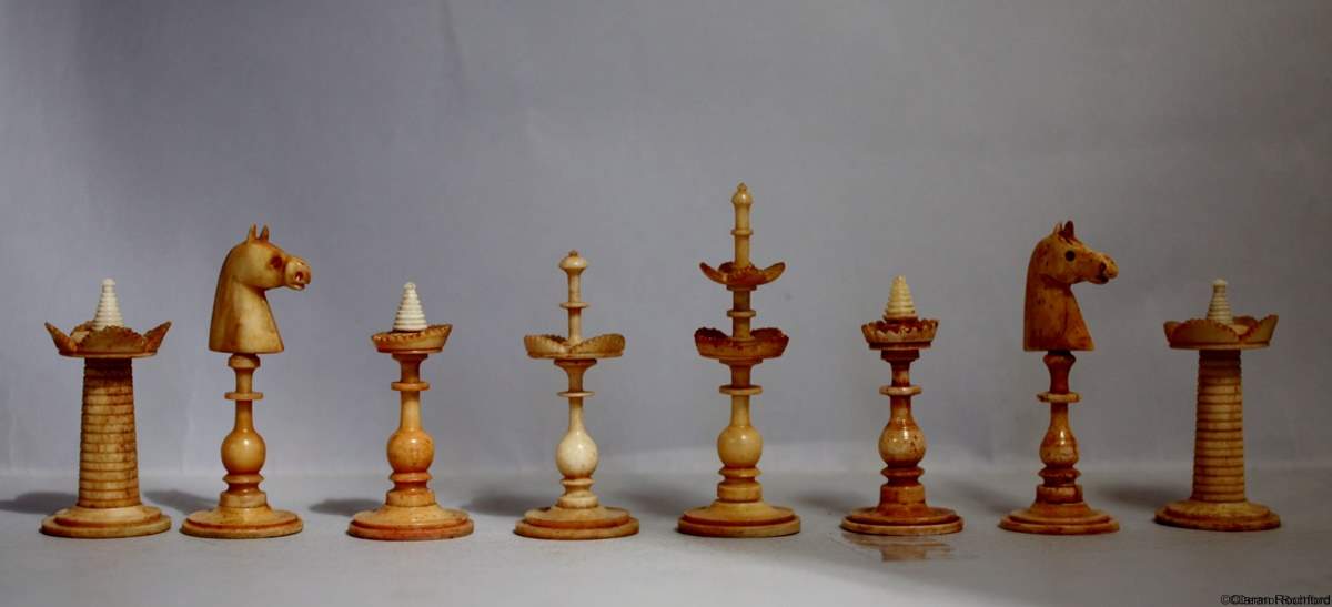 Antique Danish Chess Set