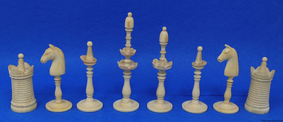 Antique Danish Chess Set